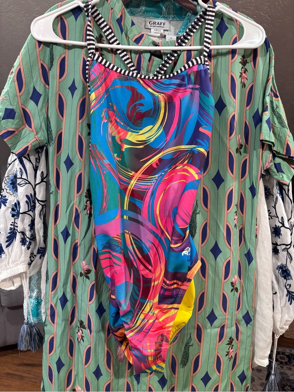Dolphins Uglies Multicolor Swimsuit One-Piece - Size 38 women’s Large or 12